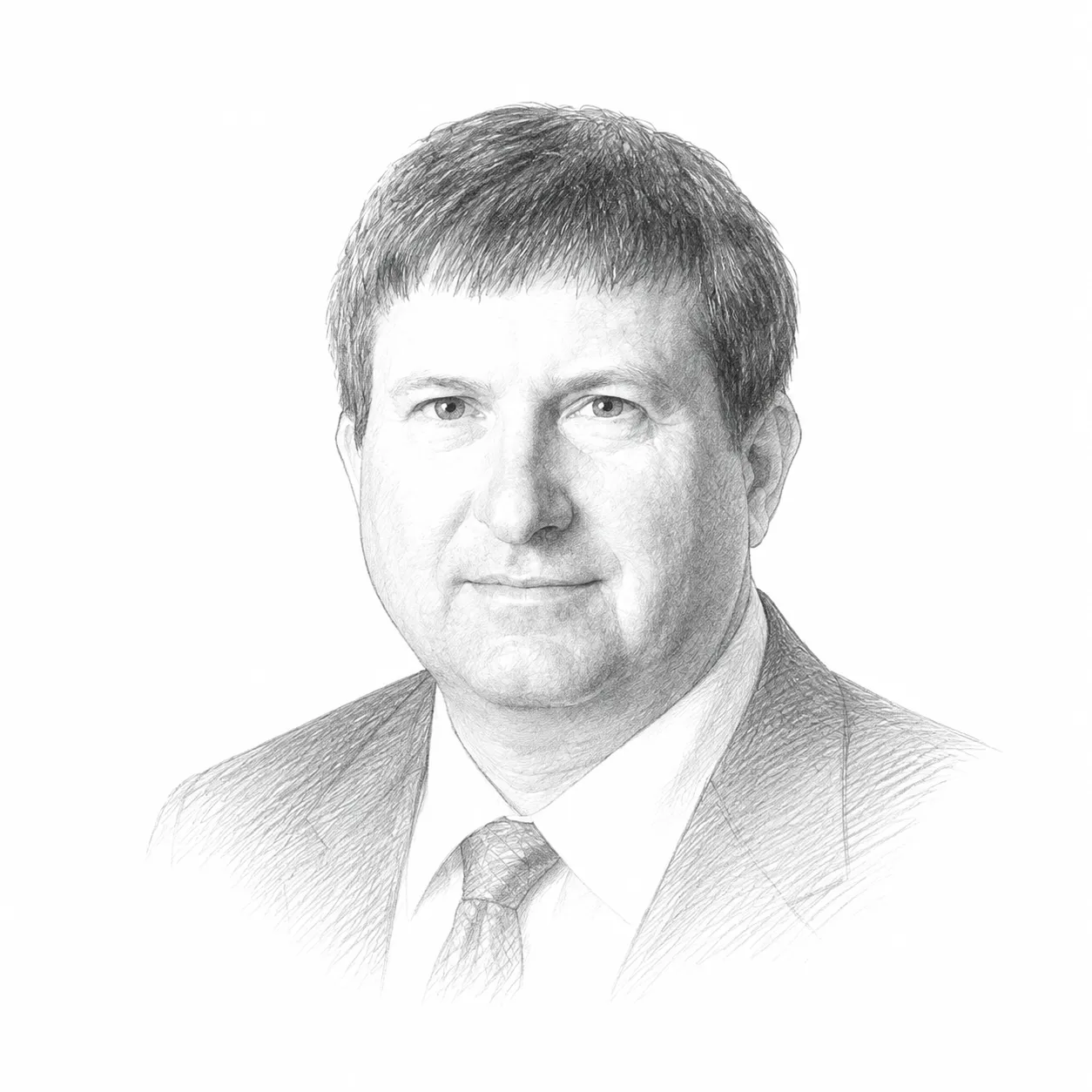 Pencil portrait of Greg Shapiro